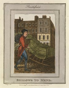 'Bellows to Mend', Cries of London, 1804. Artist: Anon
