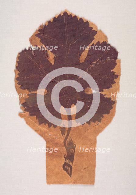 Grape Leaves from a Curtain, 400s-500s. Creator: Unknown.