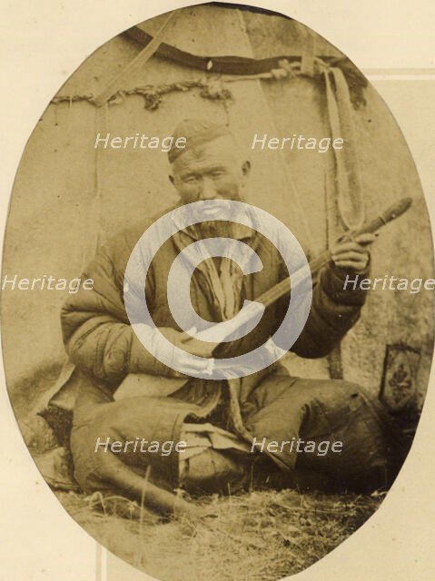 Kirghiz Individuals: a Singer, 1870. Creator: LK Poltoratskaia.