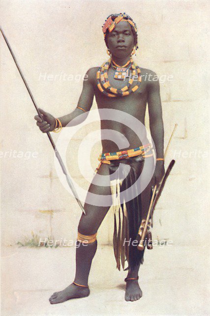 A Zulu warrior, 1912. Artist: Unknown.