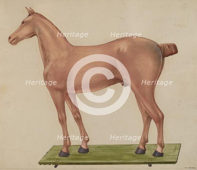 Horse Statue, c. 1937. Creator: Alf Bruseth.