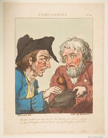Compassion (Le Brun Travested, or Caricatures of the Passions), January 21, 1800. Creator: Thomas Rowlandson.