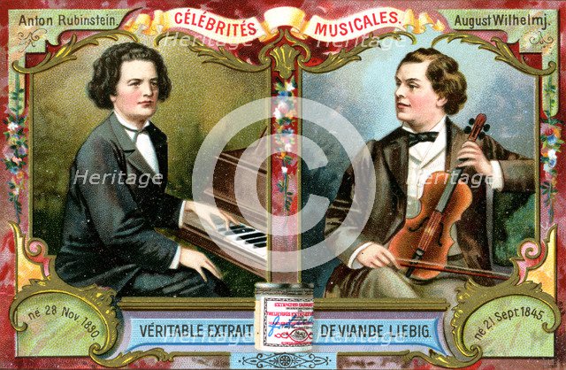 Anton Rubinstein and August Wilhelmj, c1900. Artist: Unknown