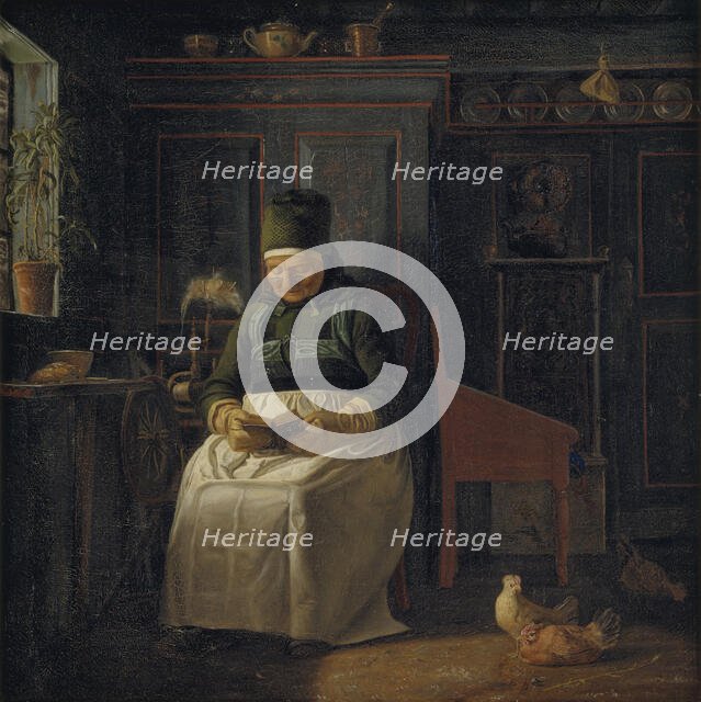 Christmas Morning in a Farmhouse, 1846-1847. Creator: Christen Dalsgaard.