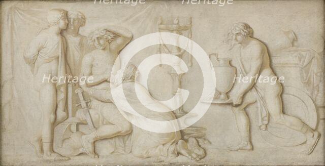 King Priam Pleading with Achilles for the Corpse of Hector, 1794-1798. Creator: Nicolai Abraham Abildgaard.