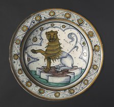 Plate: Lion, late 1400s. Creator: Unknown.