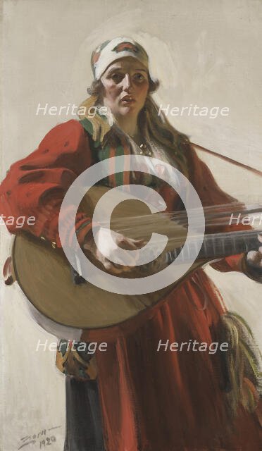 Home Tunes, 1920. Creator: Anders Leonard Zorn.