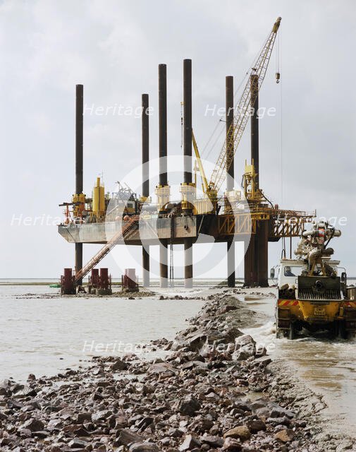 Second Severn Crossing, M4, New Passage, Pilning and Severn Beach, Gloucestershire, 14/09/1992. Creator: John Laing plc.