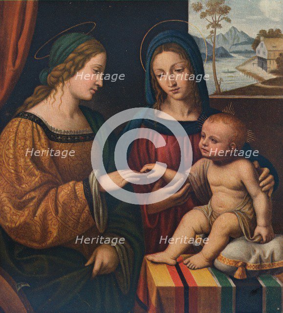 The Mystical Marriage of Saint Catherine, c1520, (1911). Artist: Bernardino Luini