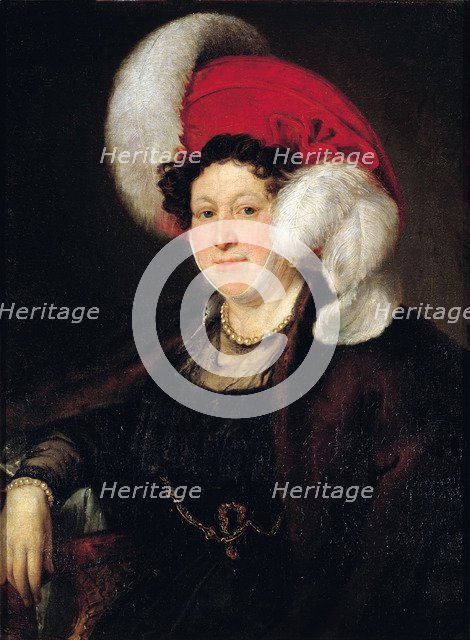 Portrait of Countess Natalia Alexandrovna Zubova (1775-1844), née Suvorova, 1834. Artist: Tropinin, Vasili Andreyevich (1776-1857)