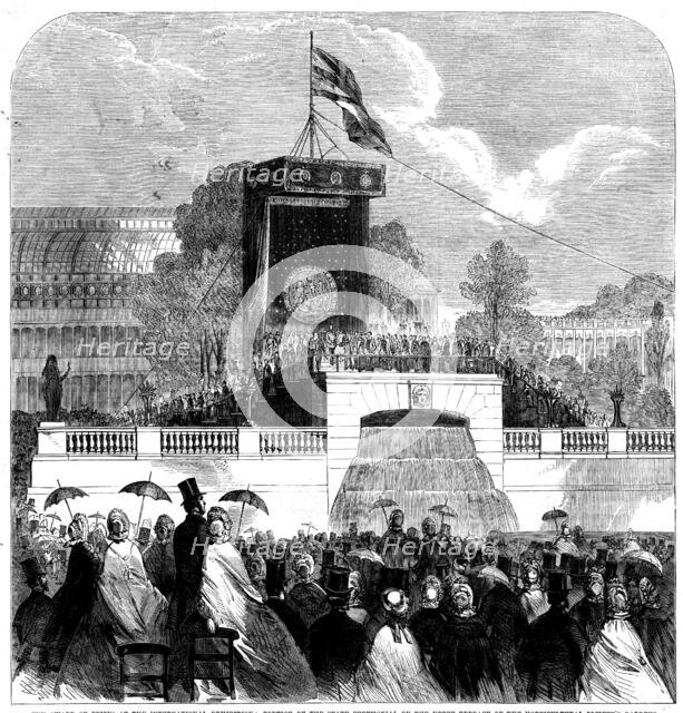 Portion of the State Ceremonial on the Upper Terrace of the Horticultural Society's Gardens, 1862. Creator: Unknown.