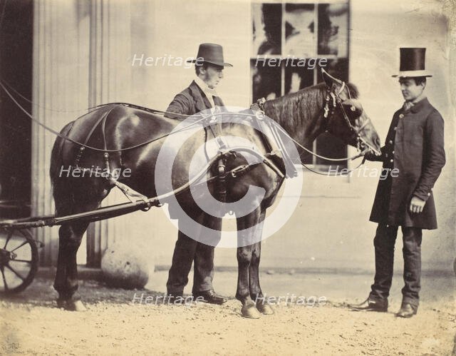 Reverend L. C. Cure and His Pony, 1859. Creator: Alfred Capel-Cure.