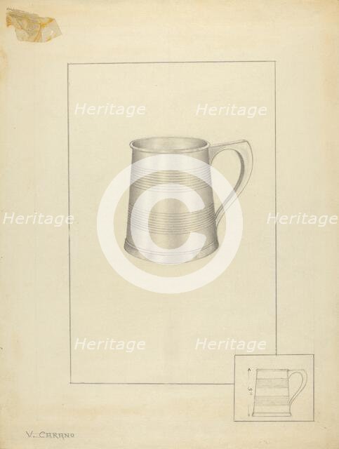 Silver Mug, 1935/1942. Creator: Vincent Carano.