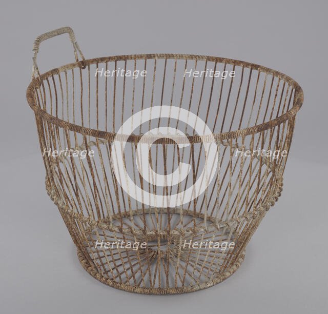 Wire oyster basket, 20th century. Creator: Unknown.