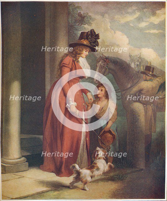 'The Squire's Door', 1790. Artists: Benjamin Duterrau, JT Herbert Baily.