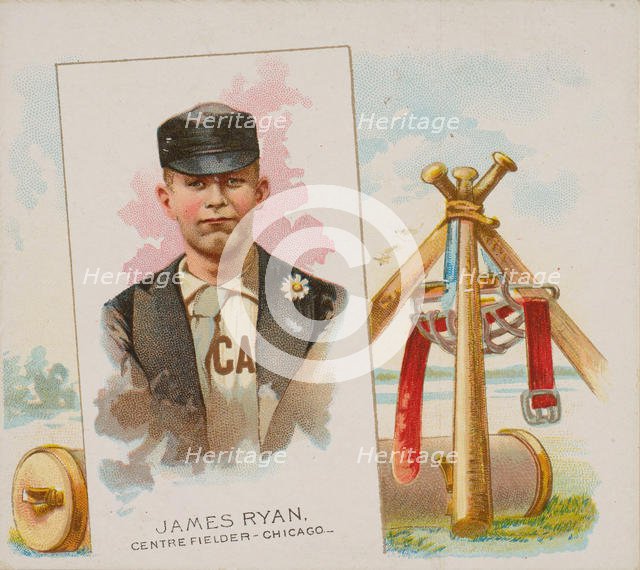 James Ryan, Center Fielder, Chicago, from World's Champions, Second Series (N43) for Allen..., 1888. Creator: Allen & Ginter.