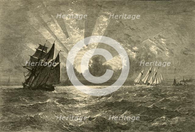 'Sunset, Lake Michigan', 1874.  Creator: W. J. Linton.