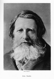 John Ruskin, English critic, poet and artist, c1880s.Artist: Barraud