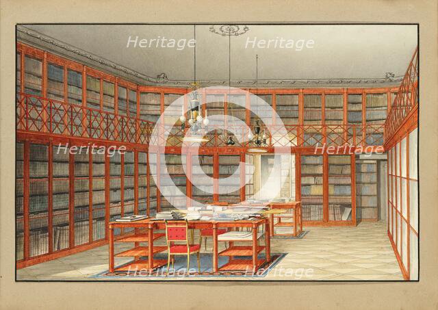 The library in the Palais Clary-Altreiben in Vienna, c1830-1840. Creator: Anonymous ().