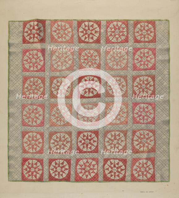 Quilt (Crib Quilt), 1935/1942. Creator: Francis Law Durand.