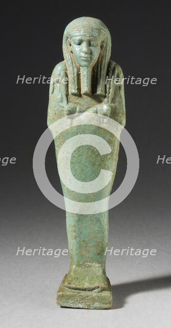 Shabti, Inscribed, 26th Dynasty Late Period, circa 600 BCE. Creator: Unknown.