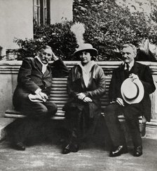 Benito Perez Galdos (1843-1920), Spanish novelist, playwright and chronicler, with Margarida Xirg…