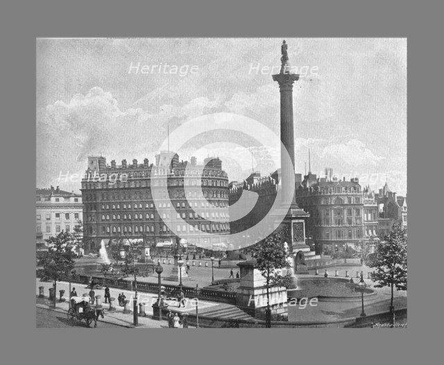Trafalgar Square, London, c1900. Artist: York & Son.