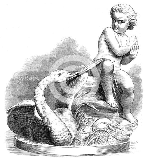 "Child and Swan", (sculpture), by J. S. Westmacott, in the Royal Academy Exhibition, 1869. Creator: Unknown.