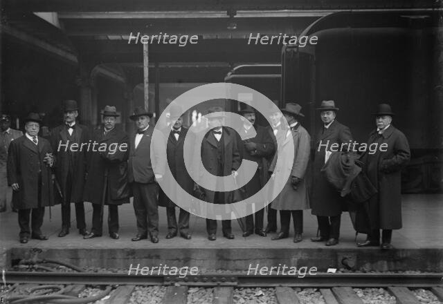 British Labor Committees At Union Station, 1917. Creator: Harris & Ewing.