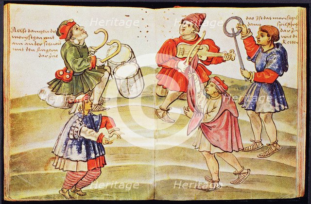 Dance Moorish - Spanish, engraving, 1529.