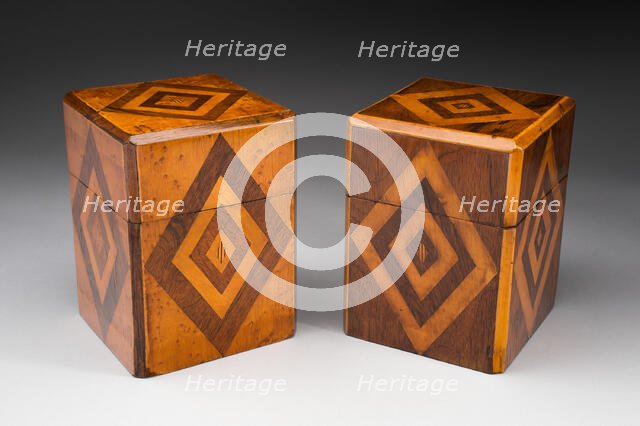 Pair of Tea Caddies, 1800/50. Creator: Unknown.