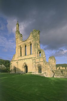 Monastic church, Byland Abbey, North Yorkshire, 1998. Artist: J Richards