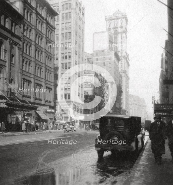Broadway and the Times Building, New York City, USA, 20th century. Artist: J Dearden Holmes