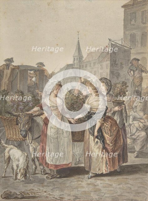 The Flower Girl (La Petite Marchande de Fleurs), n.d.. Creator: Antoine Louis Francois Sergent Marceau.