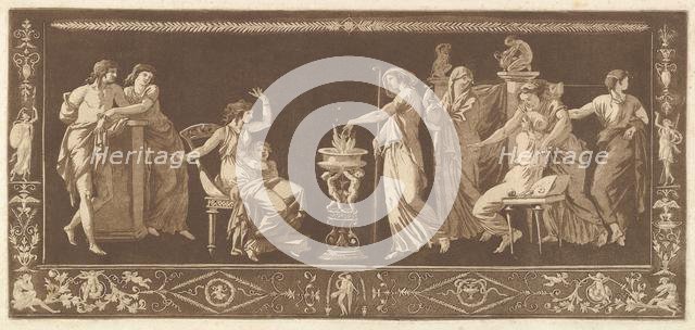 Scène de Sacrifice (Antique Sacrifice), from Recueil de Différentes Compositions Frises et..., 1784. Creator: Jean Jacques Lagrenee.