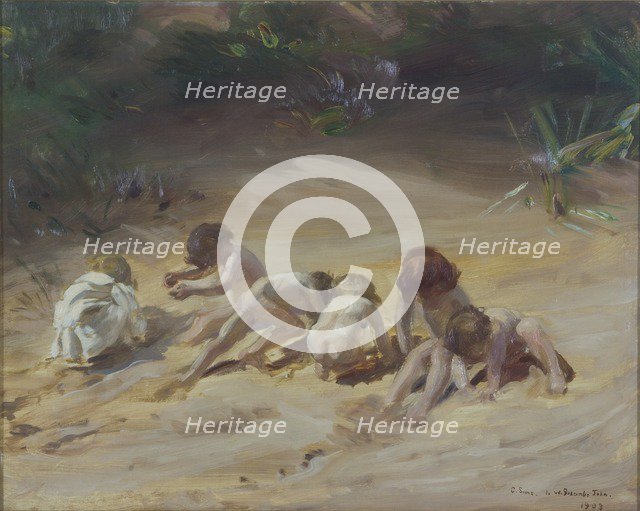 'Children at play', 1903. Artist: Charles Sims.