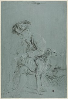 Seated Man with Dog, n.d.