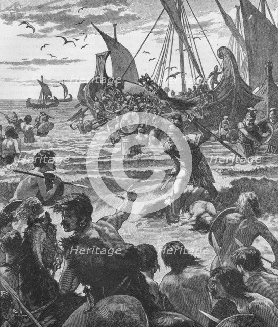 Landing of the Romans on the coast of Kent, 43 (1905). Artist: Unknown.