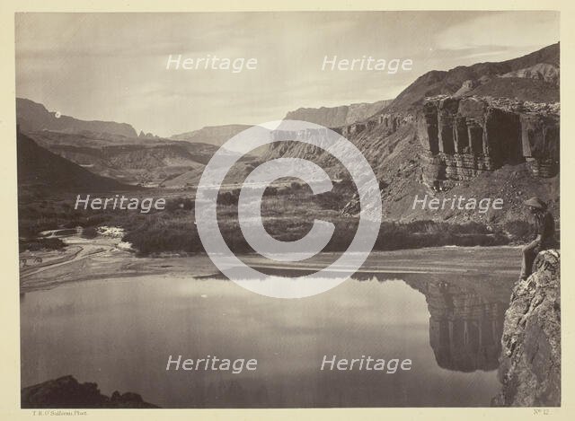 Looking Across the Colorado River to the Mouth of Paria Creek, 1873. Creator: Tim O'Sullivan.