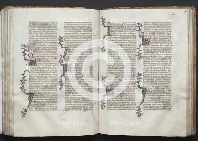 The Gotha Missal: Fol. 93r, Text, c. 1375. Creator: Master of the Boqueteaux (French); Workshop, and.