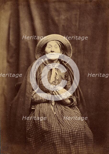 Seated Woman with a Bird, about 1855. Creator: Hugh Welch Diamond.