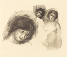Stone with Three Sketches (La pierre au trois croquis), 1904. Creator: Pierre-Auguste Renoir.