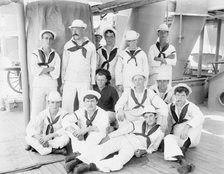 U.S.S. New York, group of sailors, between 1893 and 1901. Creator: William H. Jackson.