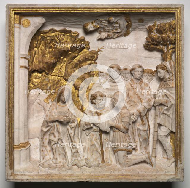 Pier Francesco Visconti, Court of Saliceto, Adoring the Christ Child, shortly after 1484. Creator: Benedetto Briosco (Italian, c. 1460-aft 1514), workshop of ; Tomaso Cazzaniga (Italian), and.