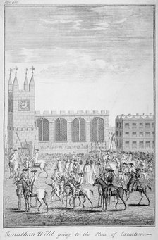 'Jonathan Wild going to the place of execution', London, 1725. Artist: Anon