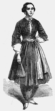 Amelia Bloomer, American feminist and champion of dress reform, c1850s. Artist: Unknown