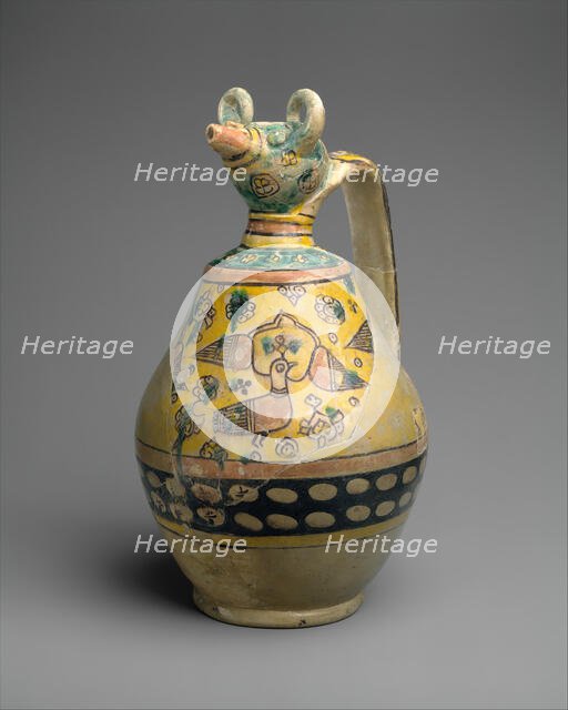 Animal-Spouted Pitcher, Iran, 9th-10th century. Creator: Unknown.