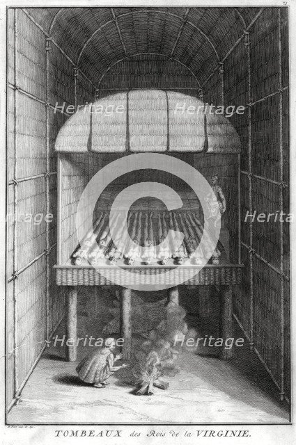 Tombs of the Virginian kings, c1734. Artist: Bernard Picart