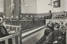 Ferdinand Walsin Esterhazy is tried before a military court, 10 January 1898.  Creator: Benigno Matute Parga.