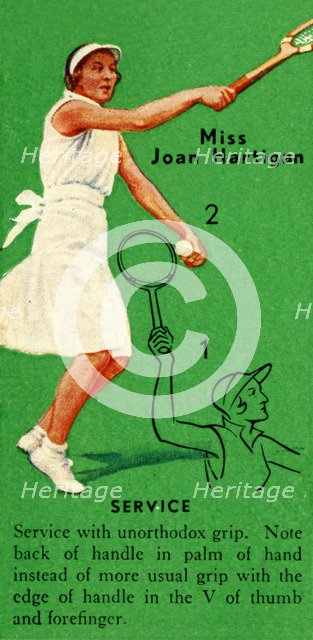 'Miss Joan Hartigan - Service', c1935. Creator: Unknown.